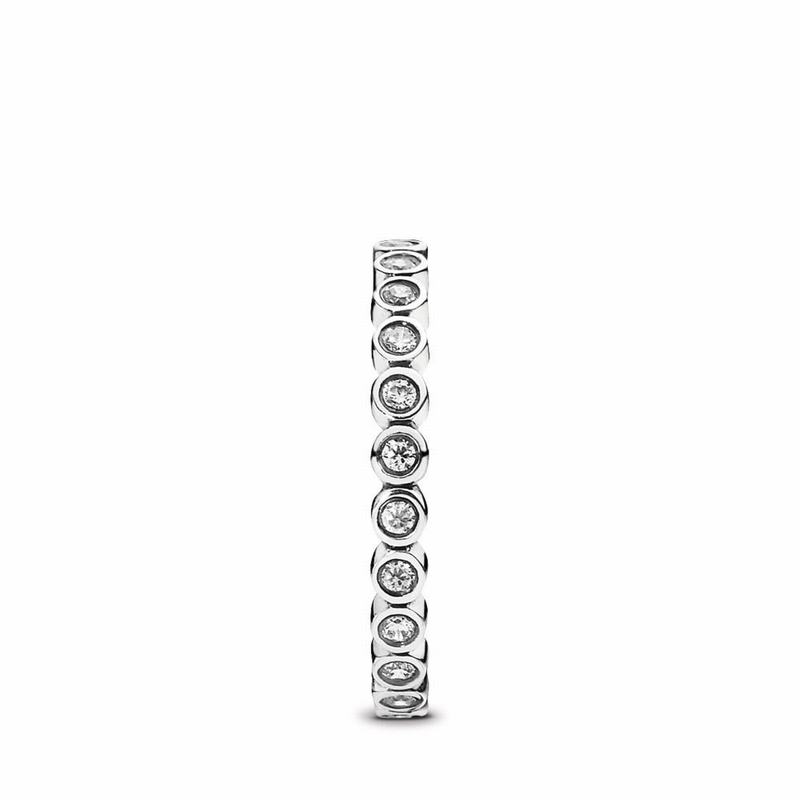 Pandora Allustackable Ring Petite Brilliant Stackable Ring Ireland - Sterling Silver/Cubic Zirconia